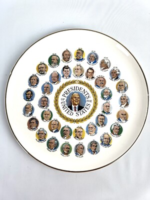 VTG 70s US PRESIDENTS Washington To Gerald Ford  9  Collector s Plate