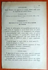 ASCOLI PICENO 1894, ROYAL DECREE APPROVES STATUTE OF THE SAVINGS BANK-4214