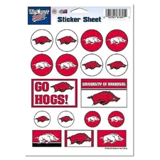 Arkansas Razorbacks NCAA Vinyl Die-Cut Sticker Set / Decal Sheet *Free Shipping
