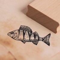 Motivstempel Barsch - Stempel Holzstempel 58 X 28 Mm