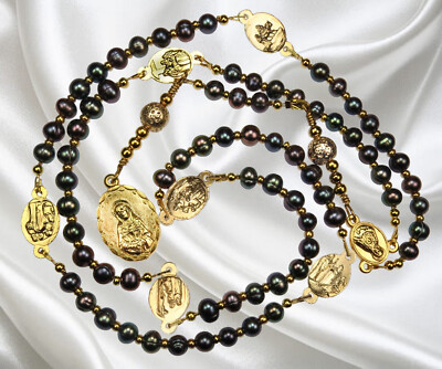 Handmade Catholic Rosary Servite Franciscan Crown Chaplet of the Seven Sorrows