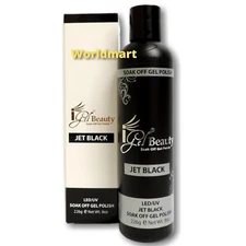 IGel Beauty Gel Nail Polish Soak Off 8fl.oz Refill Color Gel Jet Black