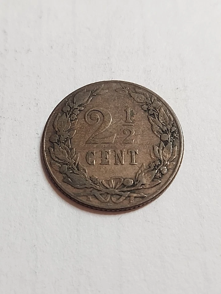 1904 Netherlands 2 1/2 Cent Coin - Lot BT508 - Image 2 of 2