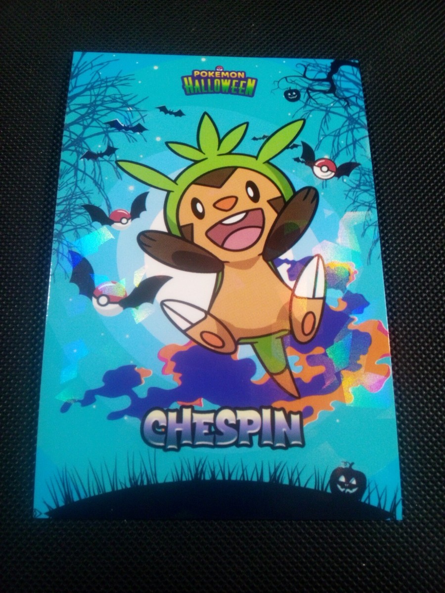 rarest pokemon card in halloween 2024 Database Set Chespin Cracked Holo Peru US Seller Pokemon Trick or Trade 2024