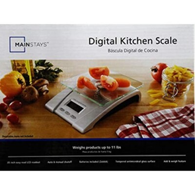 Mainstays modern Glass Digital MAX 11 LBS scale with Touch control buttons