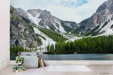 3D Snow Mountain Forest Wallpaper Wall Mural Removable Self-adhesive Sticker8039