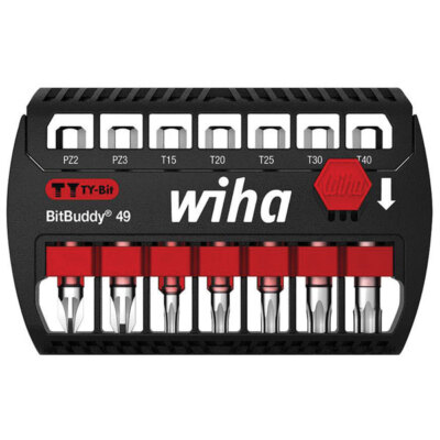 Wiha 42118 SB 7946TY-905 BitBuddy 49 Pozidriv Torx 7 Piece