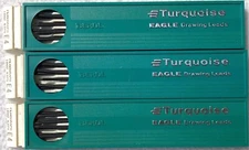 Set of 3 Turquoise Eagle Drawing Leads Filmograph 6375 E4 Berol - NEW OLD STOCK