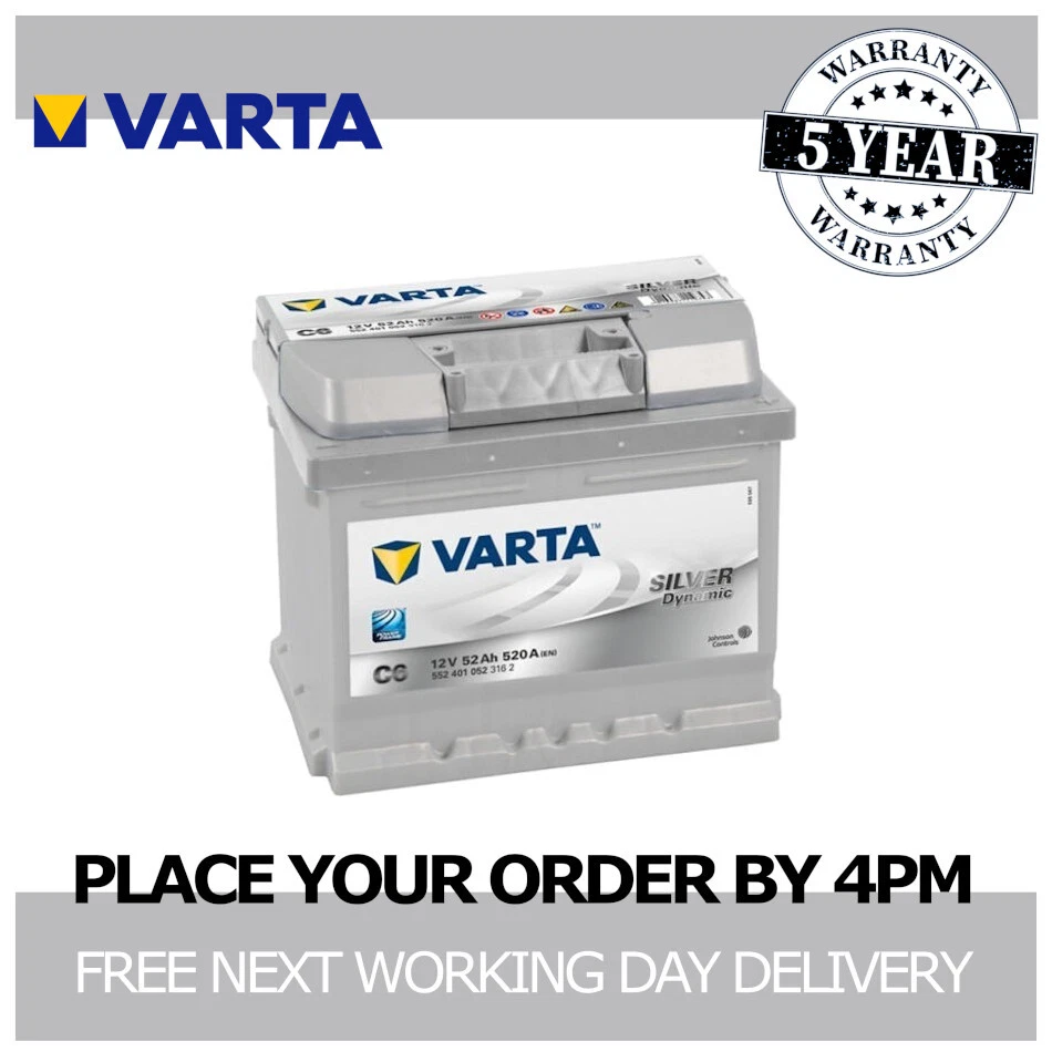 C6 Car Battery 12V Varta Silver Dynamic Sealed Calcium 5 Yr Warranty Type  063