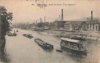 CPA HAUTS DE SEINE 92 PUTEAUX BORDS DE SEINE LE TOURISTE - Photo 1/2
