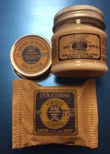 Travel Size Set Of L’Occitane Shea Butter Products, Verbena Soap, Butter & Cream