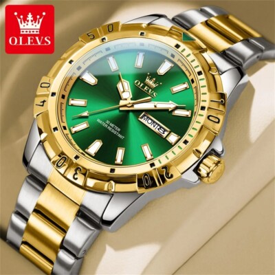 OLEVS Waterproof Quartz Watch Men's Luminous Luxury Business Date Men Strap