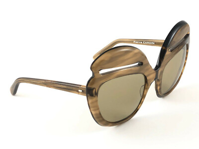Lunettes De Soleil Vintage Pierre Cardin Surdimensionnées Marron - Occasion