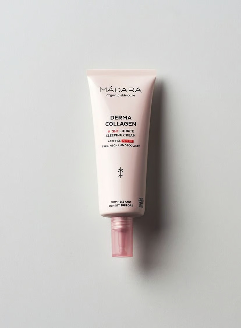 Crème de nuit Madara Derma Collagen soin anti-rides acide hyaluronique et collagène vegan
