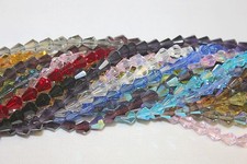 Glass Beads-8x7mm-Faceted Tear Drop- 16 Facets-Five 5 Strands About 250 Bead 