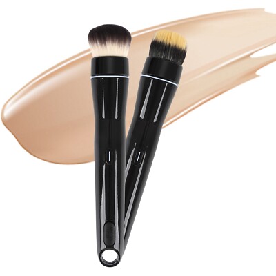 360° Rotating Electric Makeup Brush Foundation &Power Application with 2 Heads
