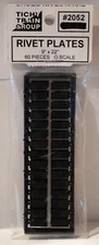 Tichy Train Group O# 2052 Long Rivet Plate (Styrene) -- Scale 9 x 22" Plate, .01