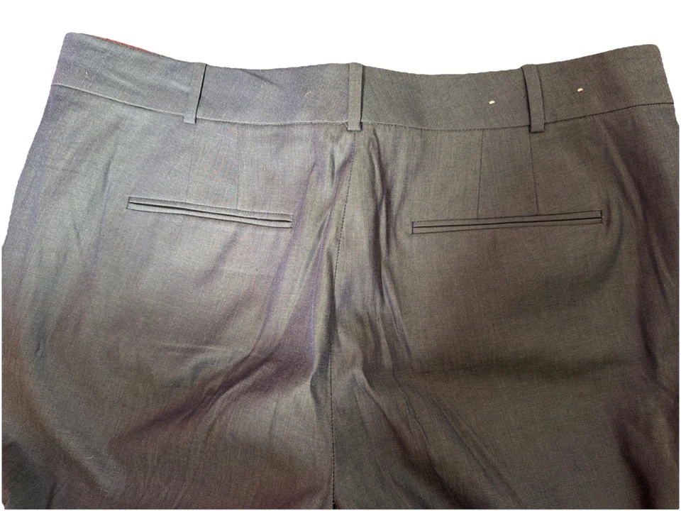 Ann Taylor хлопок платье брюки 16 синий Chambray широкие ноги - Изображение 4 из 4