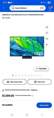 Samsung S95B 55'' OLED 4K Vision AI Smart TV (2022)