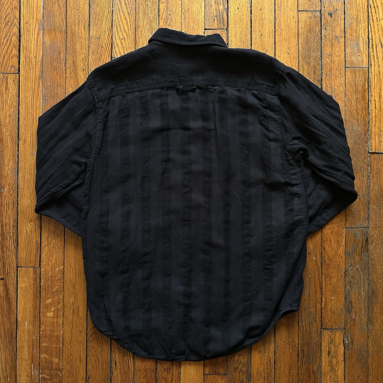 Solid & Striped Linen Blend Sheer Button Shirt Wo… - image 8