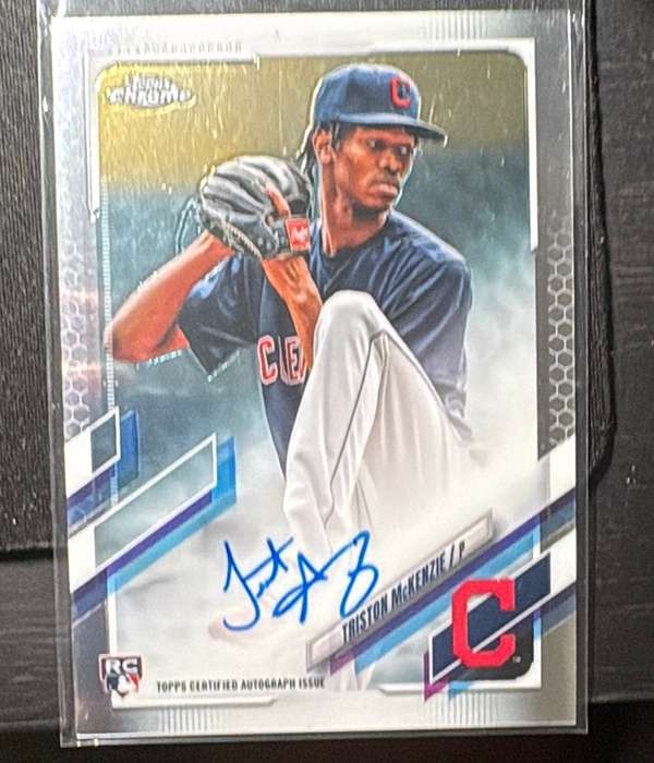 2021 Topps Chrome - Rookie Autographs #RA-TM Triston McKenzie