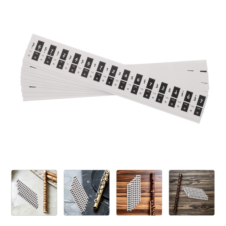 60Pcs Harmonica Note Stickers: Removable Musical Scale Labels for 24 ...