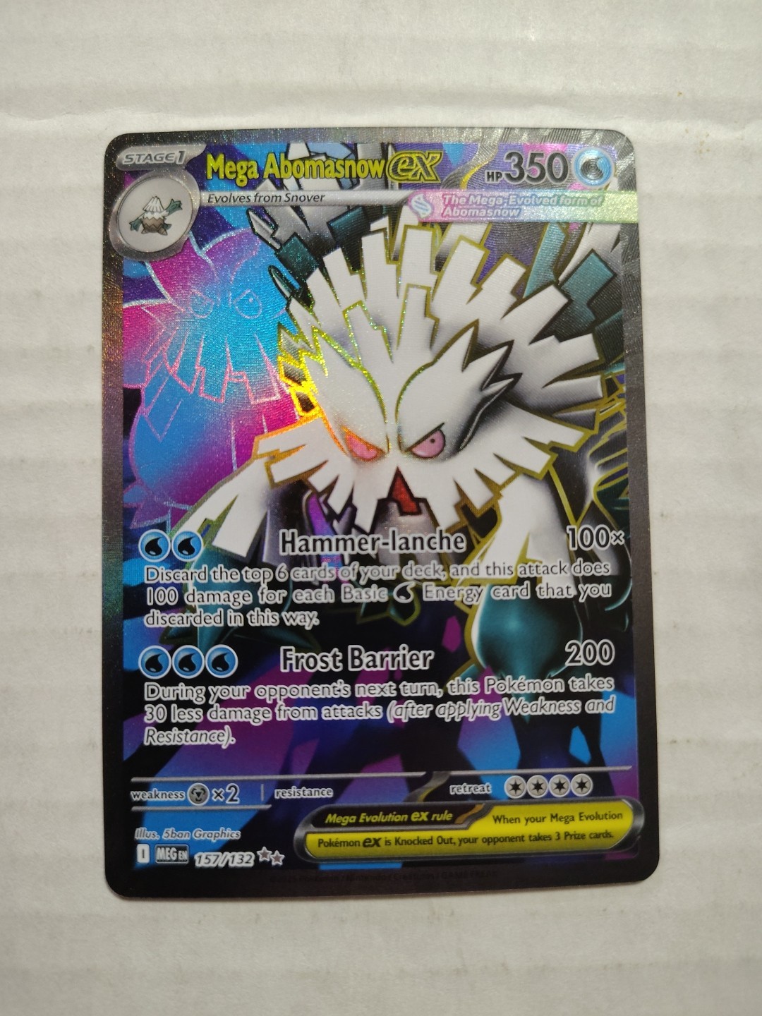 Mega Abomasnow ex 157/132 Me01: Mega Evolution Holo
