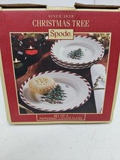 4 Spode Christmas Tree Desert Plates