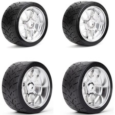 Powerhobby 18 Gripper Front Rear 4254100 Belted Tires Chrome V2 Arrma Limitle