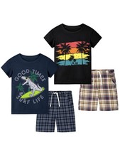 Boys T-Shirt  Shorts Sets Cotton Short Sleeve Shirt Shorts Summer Clothes Ou...