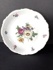 VINTAGE MITTERTEICH BAVARIA ''MEISSEN FLORAL'' PORCELAIN COUPE SOUP BOWL
