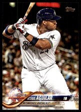 Jesus Aguilar 2018 Topps Update #US113 Brewers MLB READ FREE SHIP AutographDen