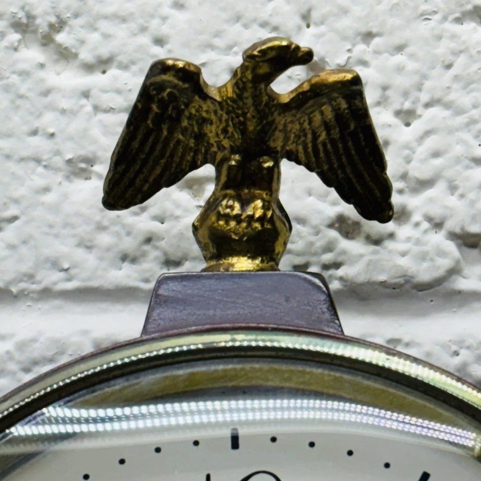 Antique Sessions Banjo Clock Wood Case w/ Ships & Top Brass Eagle 25" •4 REPAIR‼ - Image 3 of 4
