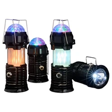 Improvements 4-pack 4-in-1 Lanterns with Flame & Party Lighting - 