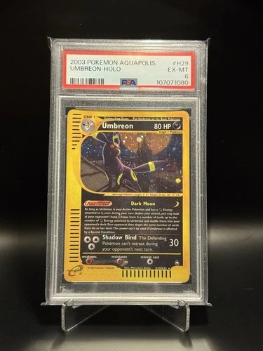 PSA 6 Pokémon TCG Umbreon H29/32 Aquapolis 2003 Holo Rare Ex-Mt