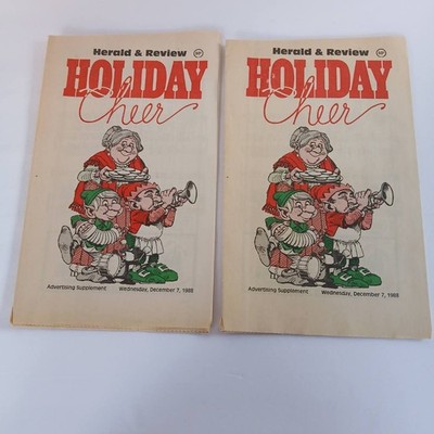 Holiday Cheer Newspaper Advertising Supplements Herald & Review Decatur IL 1988