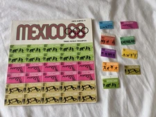Mexico 1968 Olympic Games Postal Stamp Unused Collection With Olympic Card