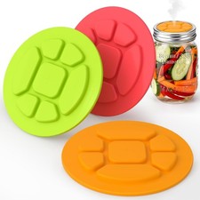 Garden to Jar Fermenting: 3-Pack Wide Mouth Fermentation Lids (86mm) for Ball &