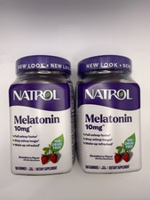 Melatonin Gummies 10mg Natrol Sleep Support Strawberry 2 Bottles