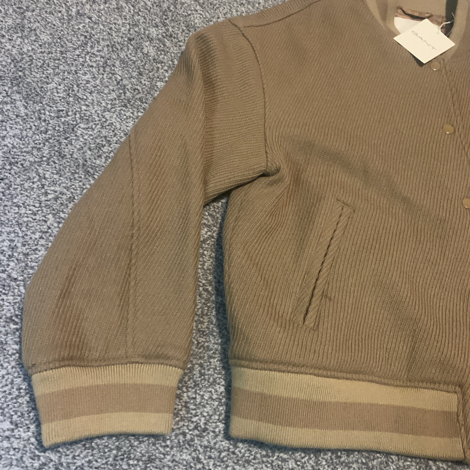 Gant Wool & Twill Varsity Jacket Women’s Size Medium BNWT Relaxed Fit RRP £320 image 3