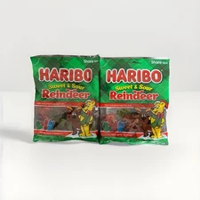 Haribo Reindeer Gummies – Lot of 2 Bags (4 oz Each) – Limited Holiday Edition!