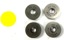 ACCU TRAK TOOL #20 KNURLING WHEEL 3/4" X 1/4" X 1/4" LOT OF 4