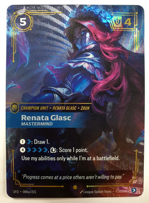 Renata Glasc Mastermind - Alternate Art - Riftbound Spiritforged - NM 088a/221
