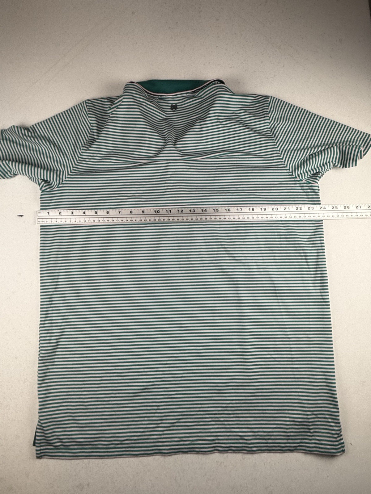 Greyson Polo Shirt Men Large Stripe Golf Performance Stretch Wicking Peru