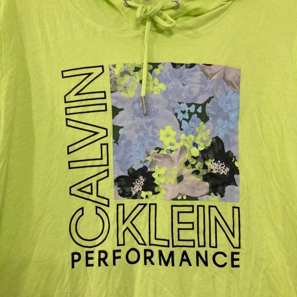 Calvin Klein size XL Performance Stretch Graphic Long Sleeve Hoodie Pullover Top - Image 3 of 4