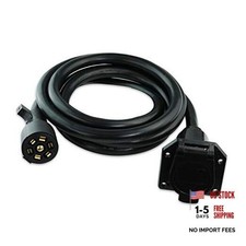 7-Way Trailer Extension Cord Wire 8 Ft - 7 Pin Connector Plug for RV Trailer,