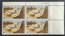 US Scott 1374 - John Wesley Powell - MNH - 1969 Issue - Plate Block of 4