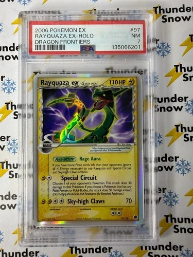 Rayquaza EX Holo #97 Dragon Frontiers 2006 Pokemon EX PSA 7