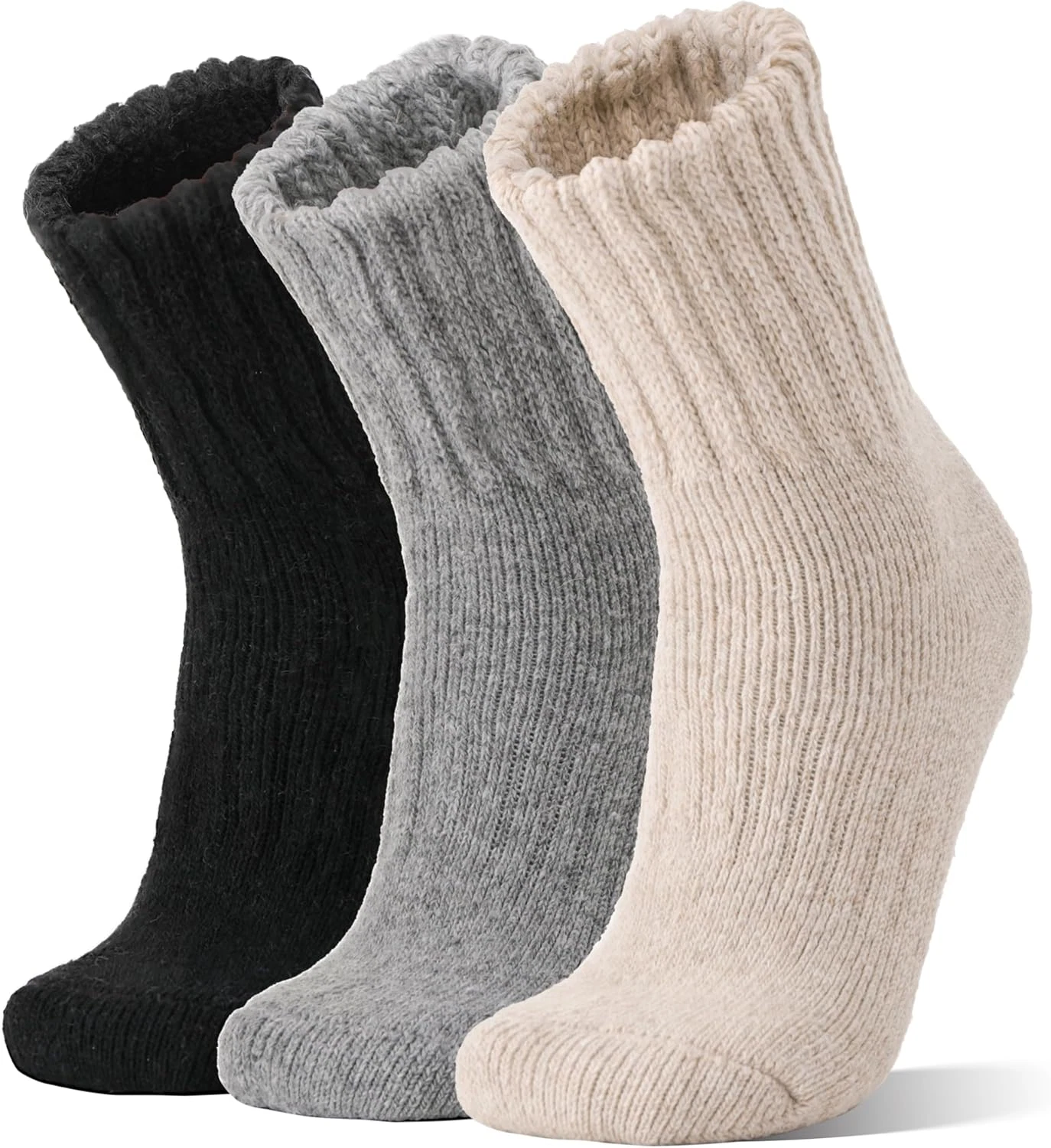 Merino Wool Boot Socks Thermal Winter Warm Thick Cozy Hiking Socks for Men Women
