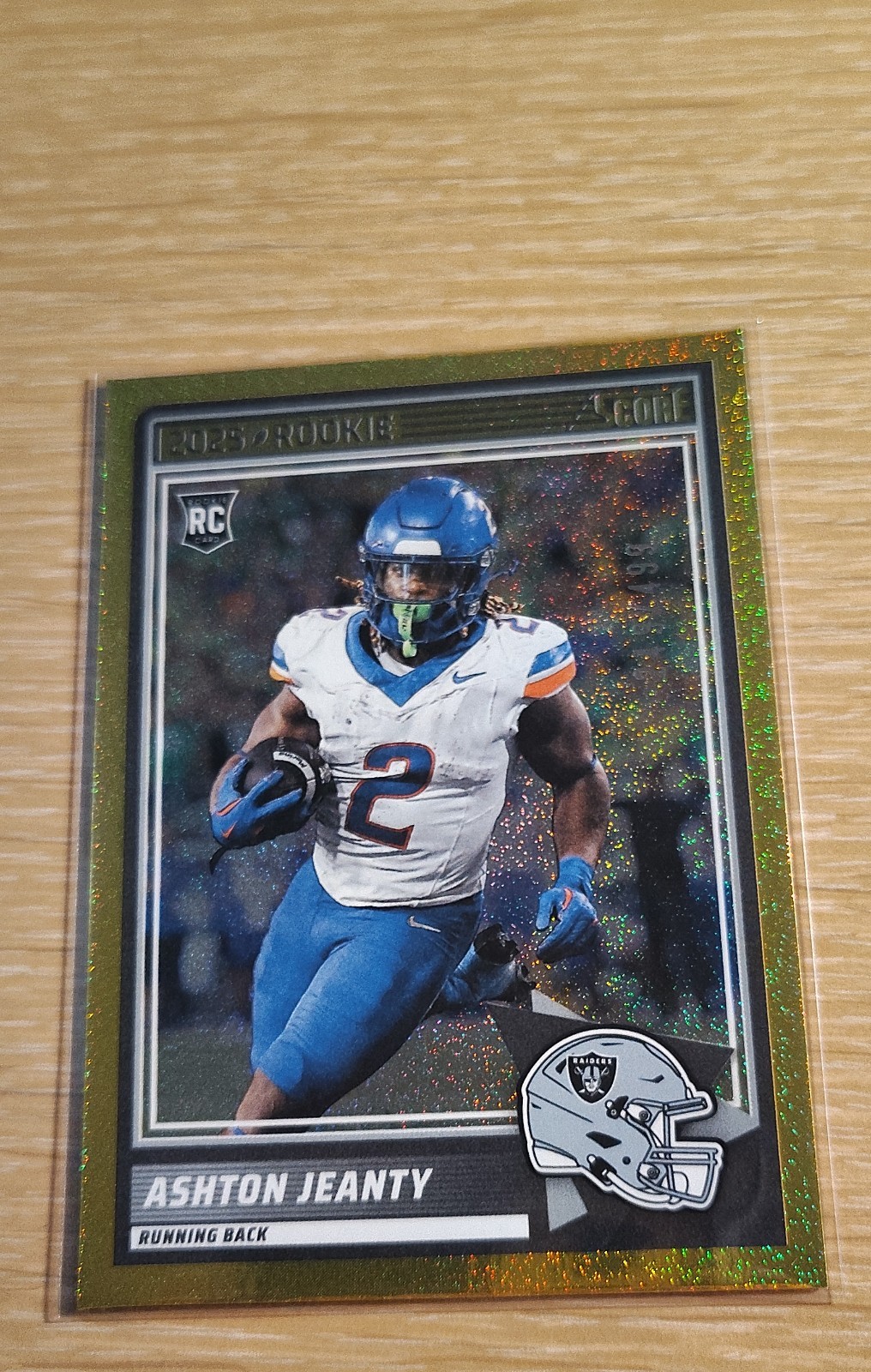 2025 Score - Rookies Ashton Jeanty #14 Gold Dots /499 (RC)